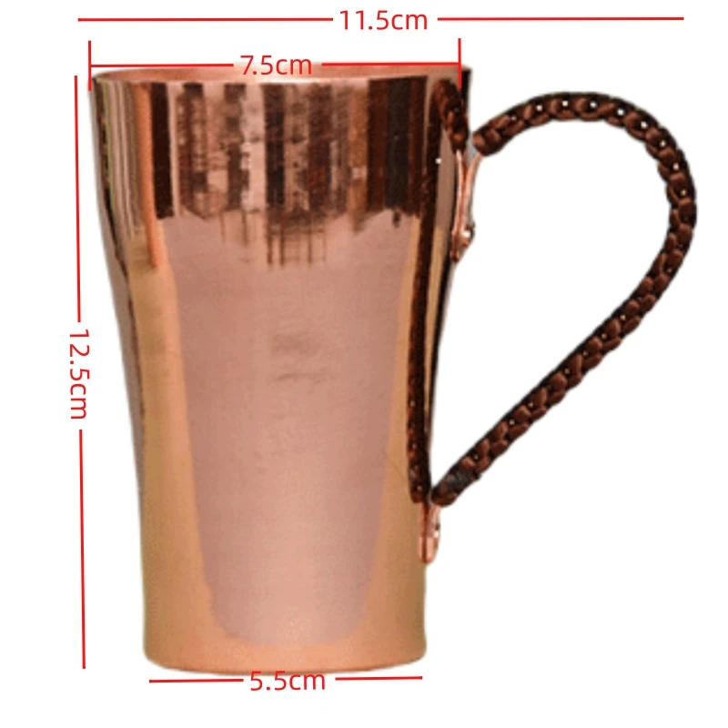 Wholesaler Shiny Polished Beverages Drink Tumbler Mug Water Or Beer Drinking Copper Cup Handmade Design Copper Mug