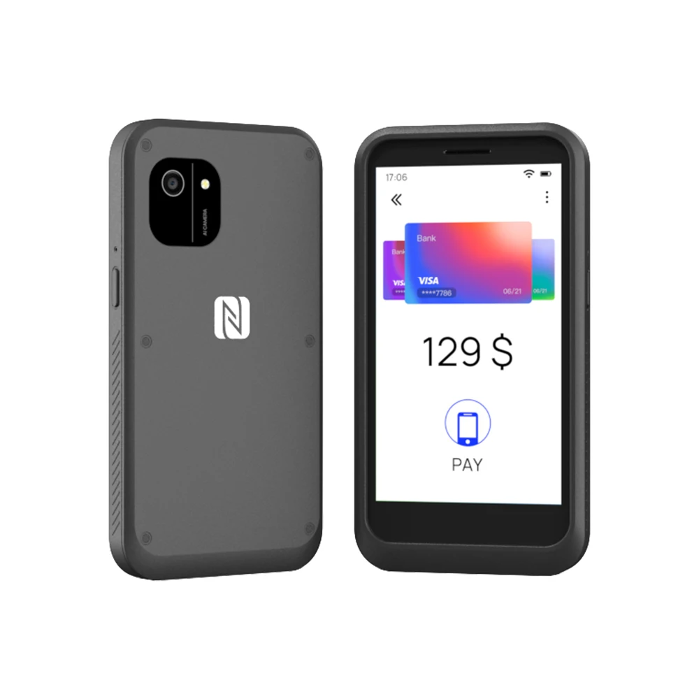 NFC reader Android tablet front NFC T606 6+128GB 1280x720 IPS 5.5inch handheld payment kiosk
