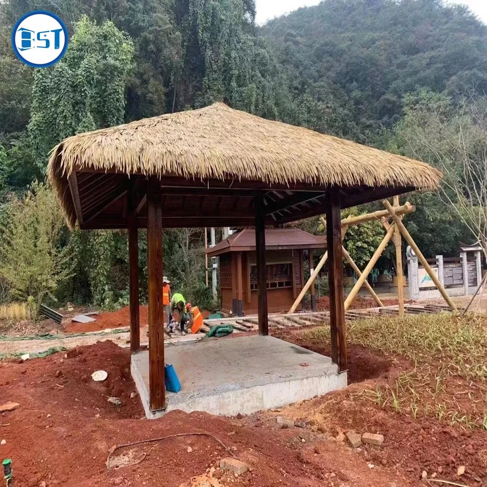 Factory directly Eco-friendly Fireproof Thatch Roof Synthetic Roofing Tile Artificial Plastic Palm Leaf