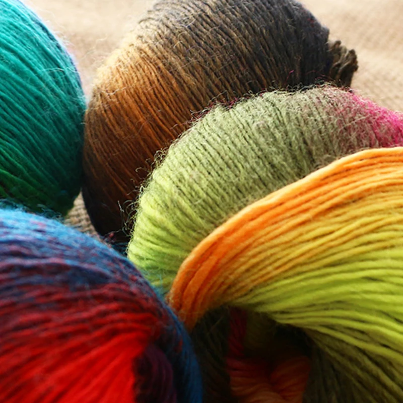 ZENGLONG 100% wool yarn 2mm 1ply 50g dyed crochet hand knitting yarns wholesale 8 colors knitted