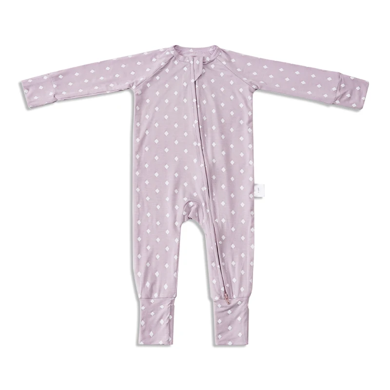 Organic bamboo baby romper pajamas baby onesie custom newborn zipper sleepsuit printed jumpsuit sleepwear babies infant clothes