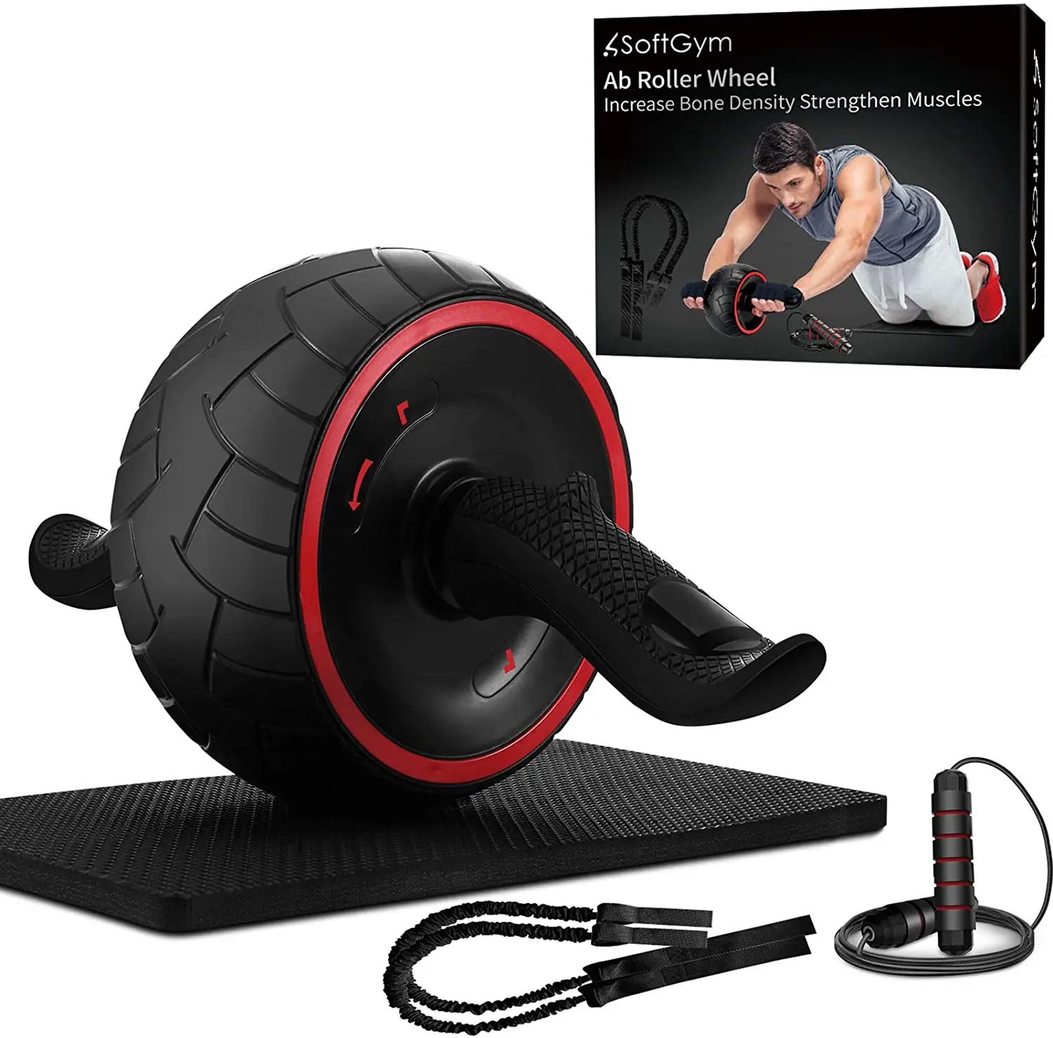 2024 Hot Selling OEM Wholesale Gym Fitness Equipment Home Mute Training Wheel Abs Roller Wheel