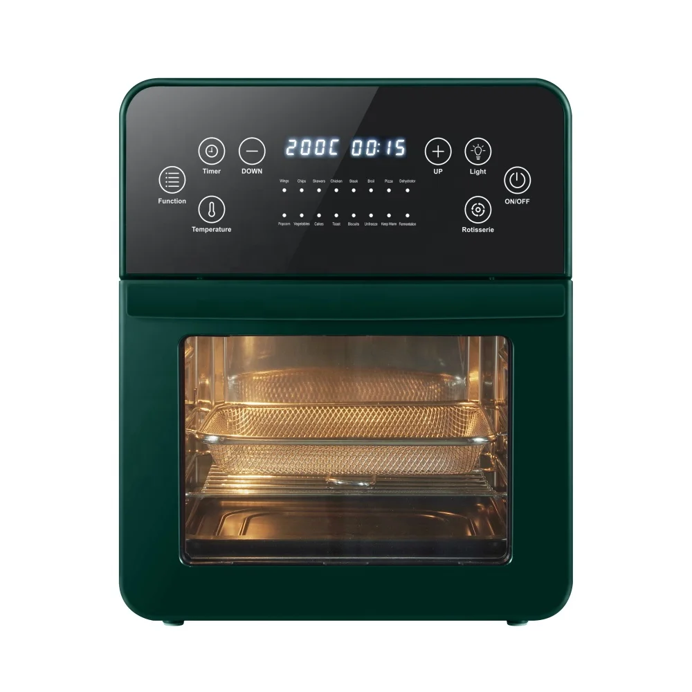 Многофункциональный Горячий Воздух Фритюрница с двумя решетками, 15L емкость 16 меню аэрофритюрница для приготовления блюд без печь сенсорная воздушная фритюрница с двумя решетками на газовом топливе, аэрофритюрница для приготовления блюд без масла