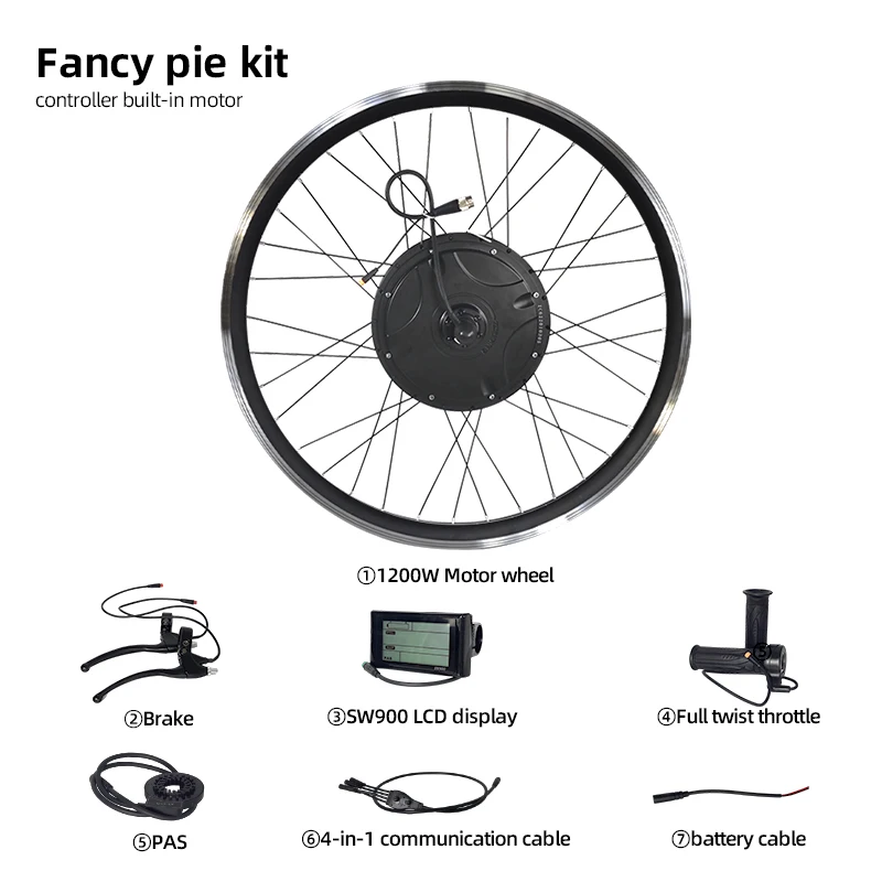 1200w hub motor 48v 26 inch electric bicycle motor kit brushless hub with built in controller conversion kit for MTB bicycle