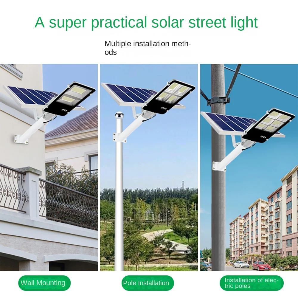 Outdoor Led Solar Street Light Rural Areas Solar LED Lamps Wholesale 50w 100w 200w 300w Aluminum White Square 80 IP65 60W Road