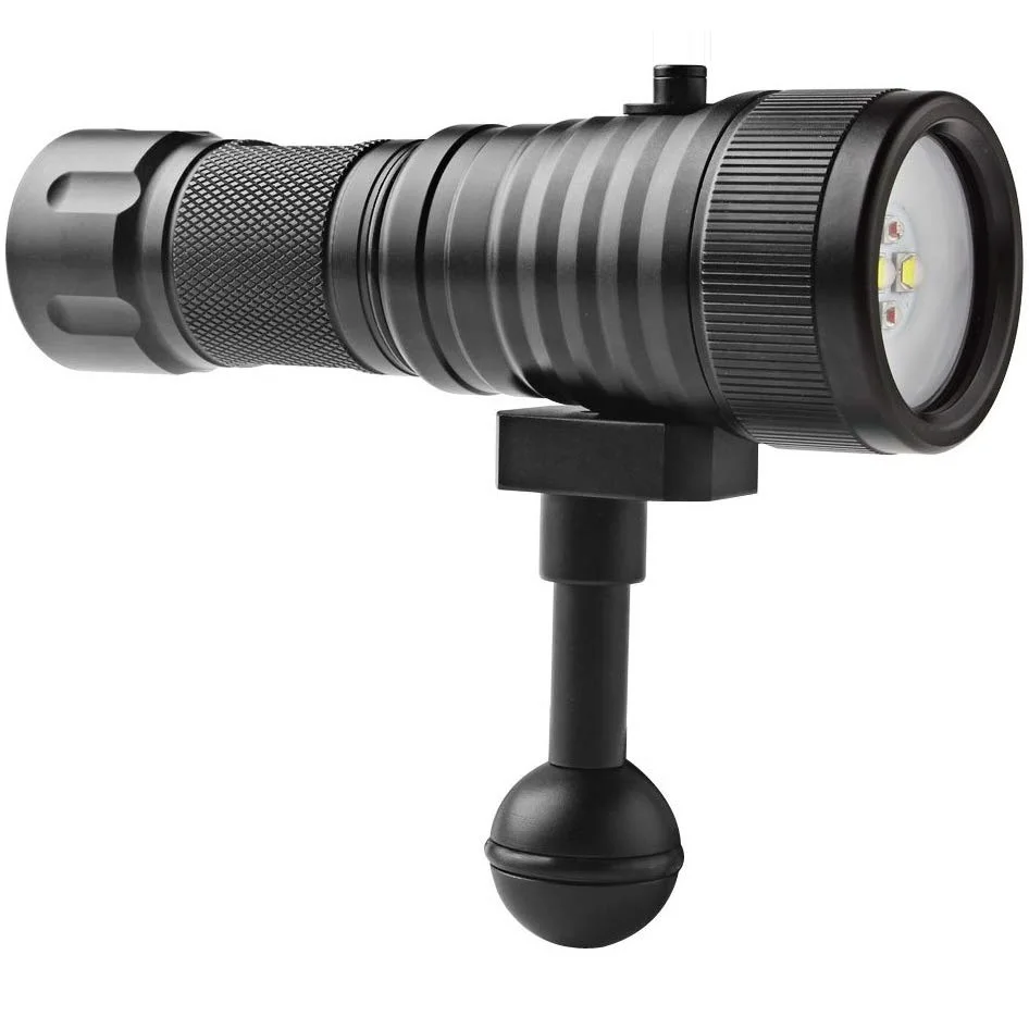 Мощный светодиодный ручной фонарик для подводной видеосъемки DIV08w 200 м IP68