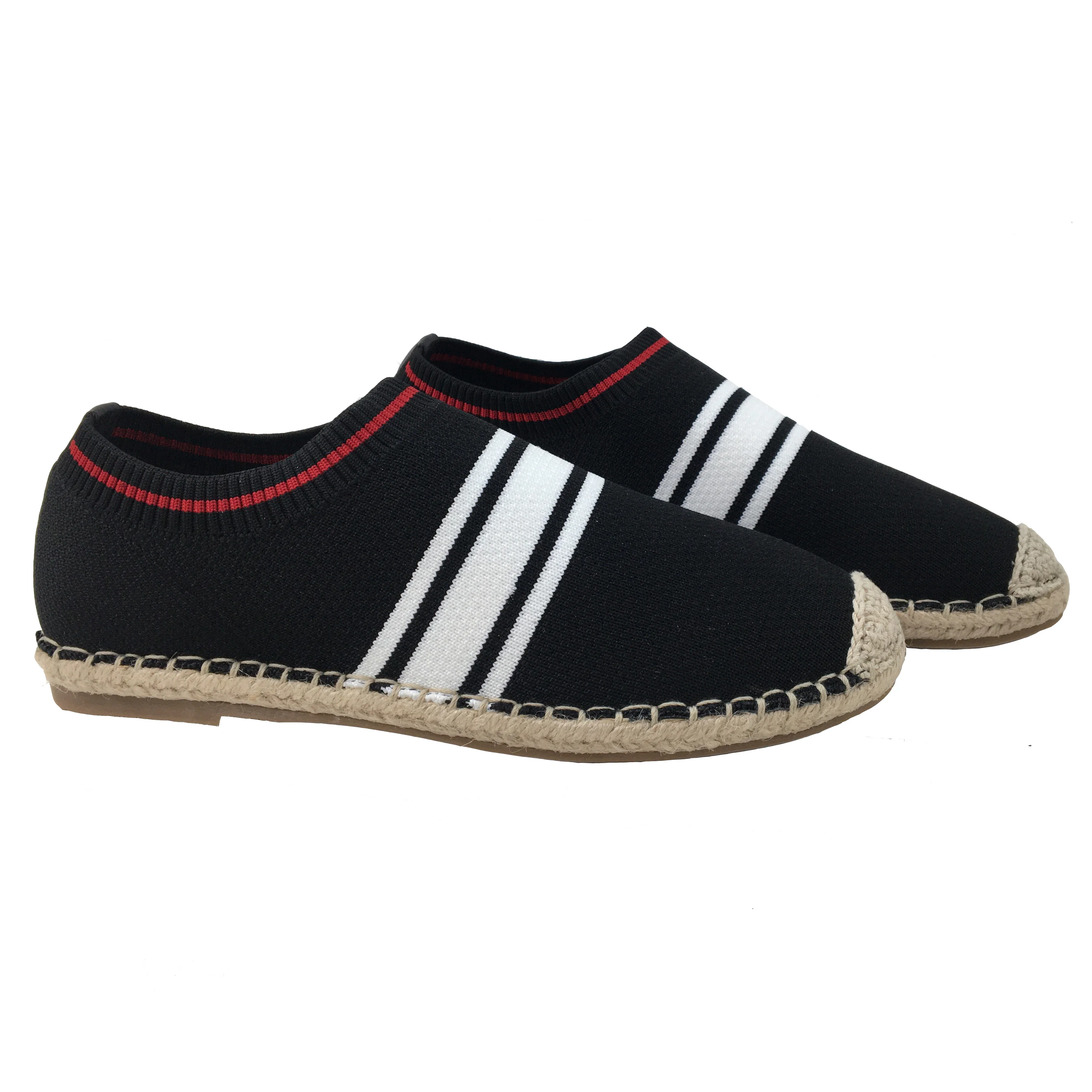 Новинка 2022, модные туфли-носки, черные спортивные удобные вязаные повседневные туфли на плоской подошве для женщин, эспадрильи