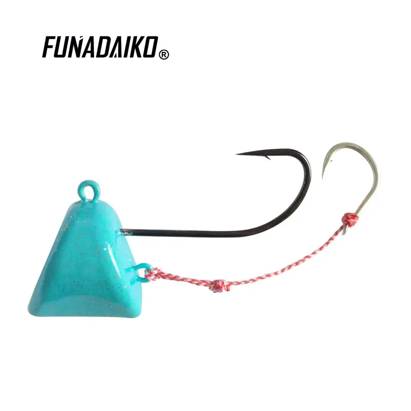 HOT SALE Tenya jigfunadaiko 60g 90g 120g 150g Fishing Hook Double Mustad Hook Lead Jig Head Tenya Jig tuna hooks
