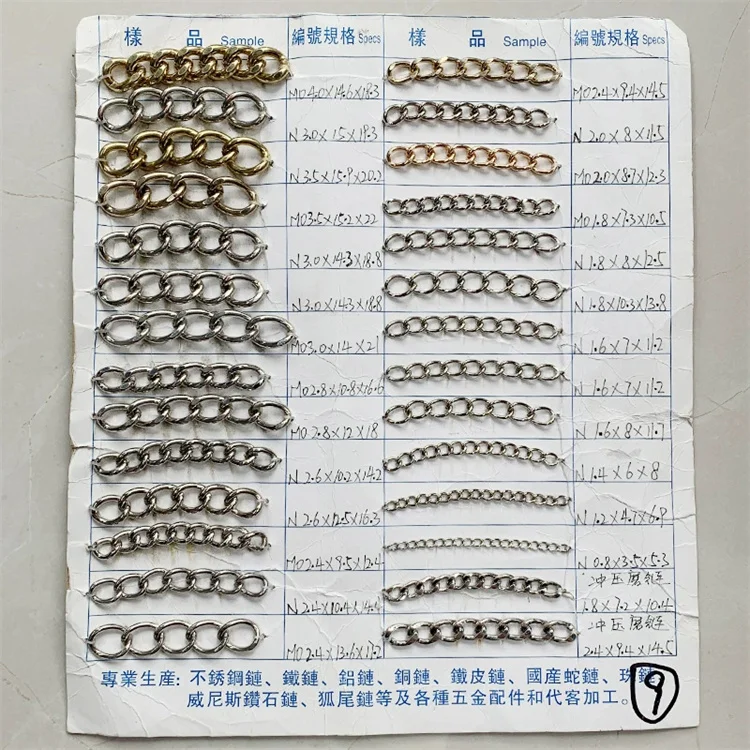 High Quality 120cm Multifunction Fashion Design Diy Handmade Aluminum Metal Chains For Bags Chain Straps Crossbody Bag