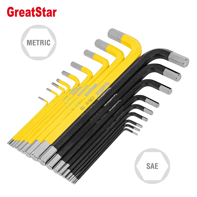 OEM or ODM High Quality 18PC Wrench Sets Long Arm Hex Key Set Hex Key