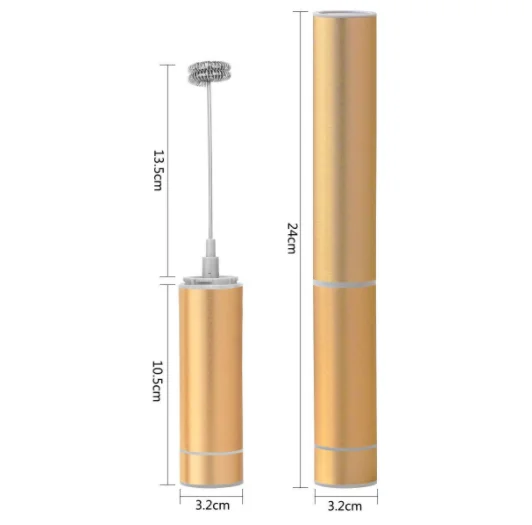 Premium quality customized logo gold milk frother electric frother gold frother rose gold