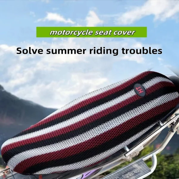 3D three-dimensional motorcycle seat cover sun protection breathable heat dissipation seat cover for all seasons