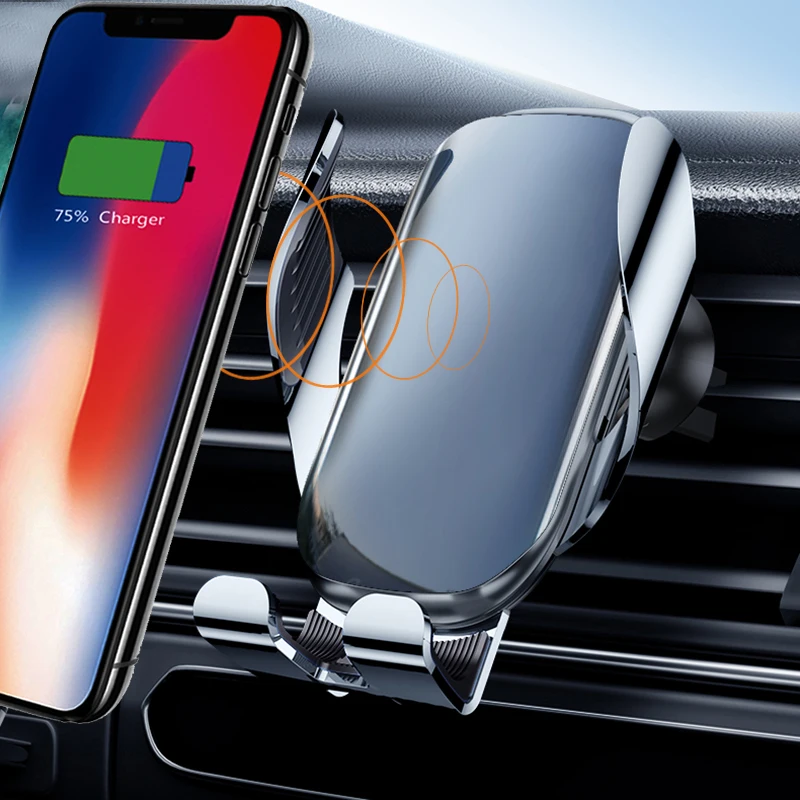 15W Qi Wireless Car Charger Mount Auto Clamping Car Mount Wireless Phone Charger Automatic Car Wireless Charger for iPhone 13