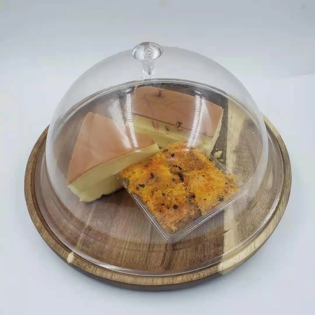 EU & US hot factory price Acrylic Cake Stand dish and Serving Plate Platter with Dome Cover