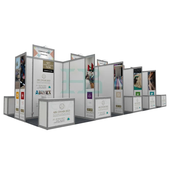 8 Way Upright Aluminum Customized Exhibition Booth Display Booth