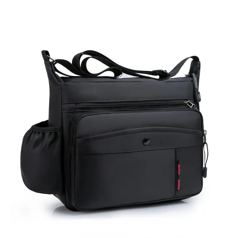 
Оптовая продажа, роскошный новый дизайн, нейлоновые водонепроницаемые большие кошельки через плечо для студентов, слинг-сумка для мужчин 