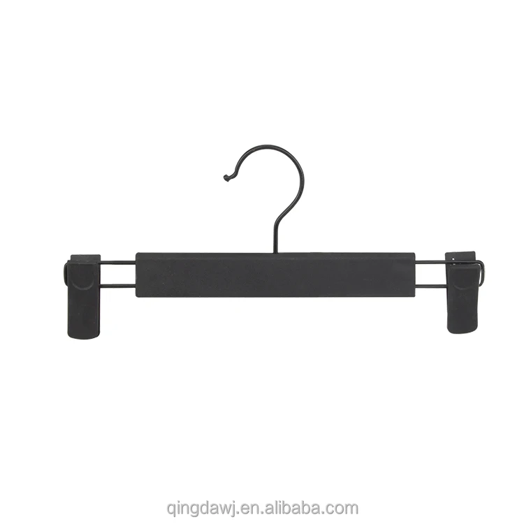 wholesale black plastic pants custom coat hook laundry non slip clothes suit dress shirt hangers clip space saving plastic