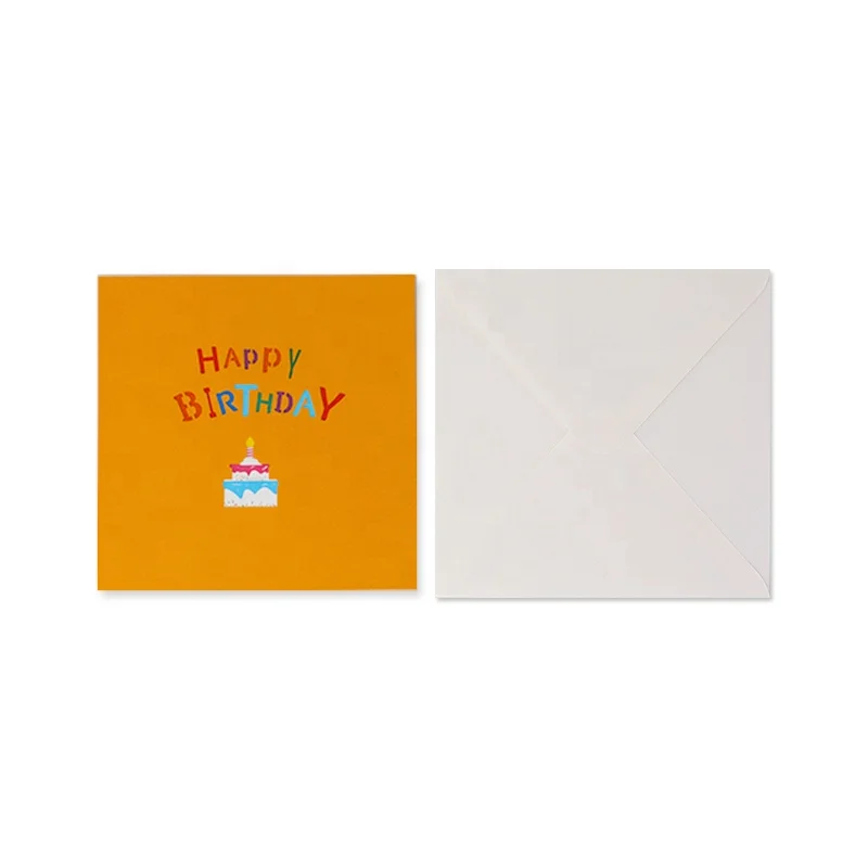 Customize Unique Fancy Balloons Color Mixing Funny Paper 3d Pop Up Greeting Card