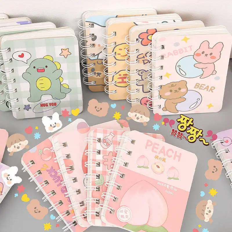 Promotional Notebooks Stationery With Custom School Cartoon Spiral Diary Journal Mini A7 Cute Notebook