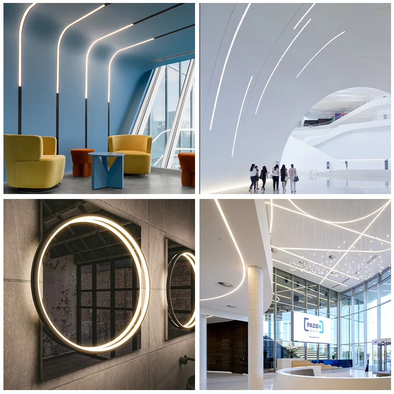 20*20 мм алюминиевый светодиодный профиль сгибаемый для ленты жесткая доска Pcv изогнутый световой Канал 78*78 профили