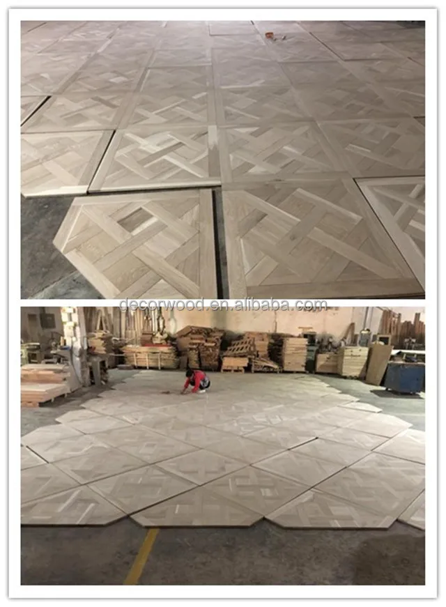 French versailles parquet floor solid wooden flooring with unfinished