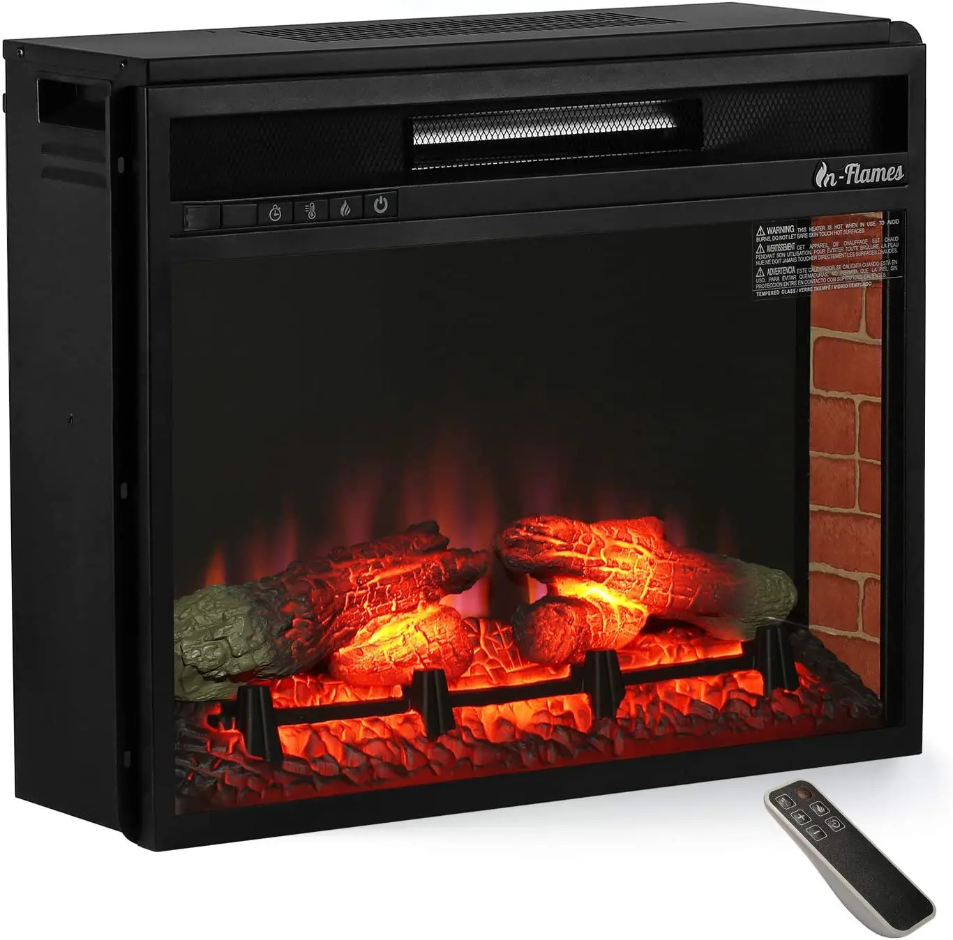 Fireplaces Heater with Remote Control Electric Fireplace Wall Mounted Insert Fire Place