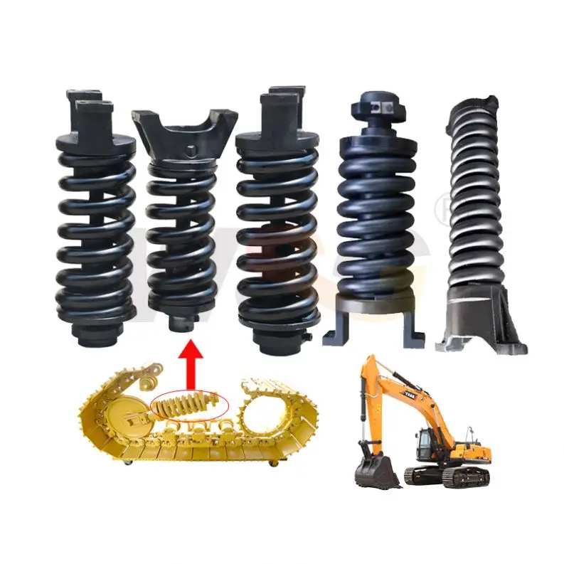 Excavator SK200 track adjuster recoil spring China Manufacture Track Adjuster Spring Cylinder Assembly