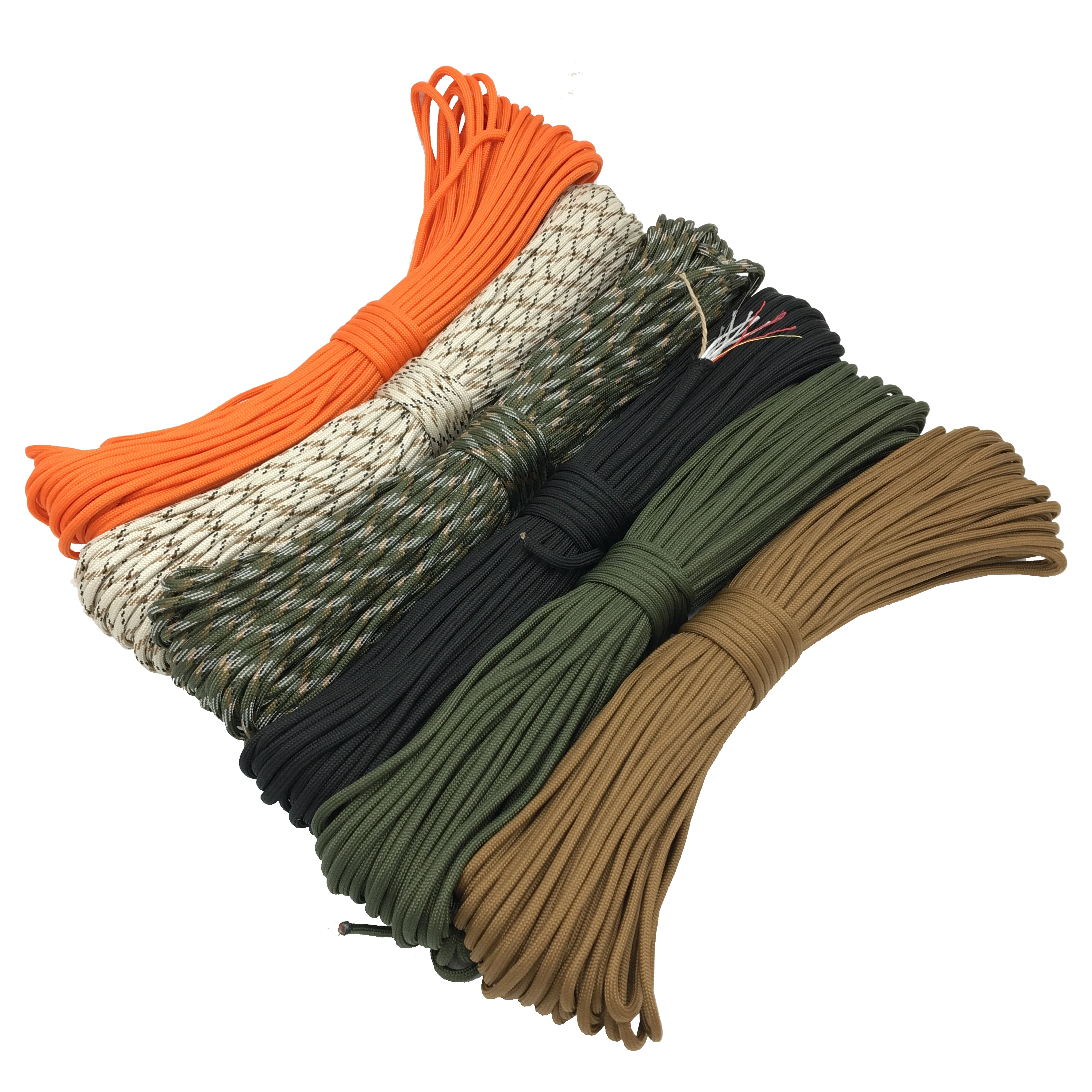 100 Feet Outdoor Survival Nylon Rope Parachute Cord for Camping, Hiking, Backpacking and Paracord Crafting