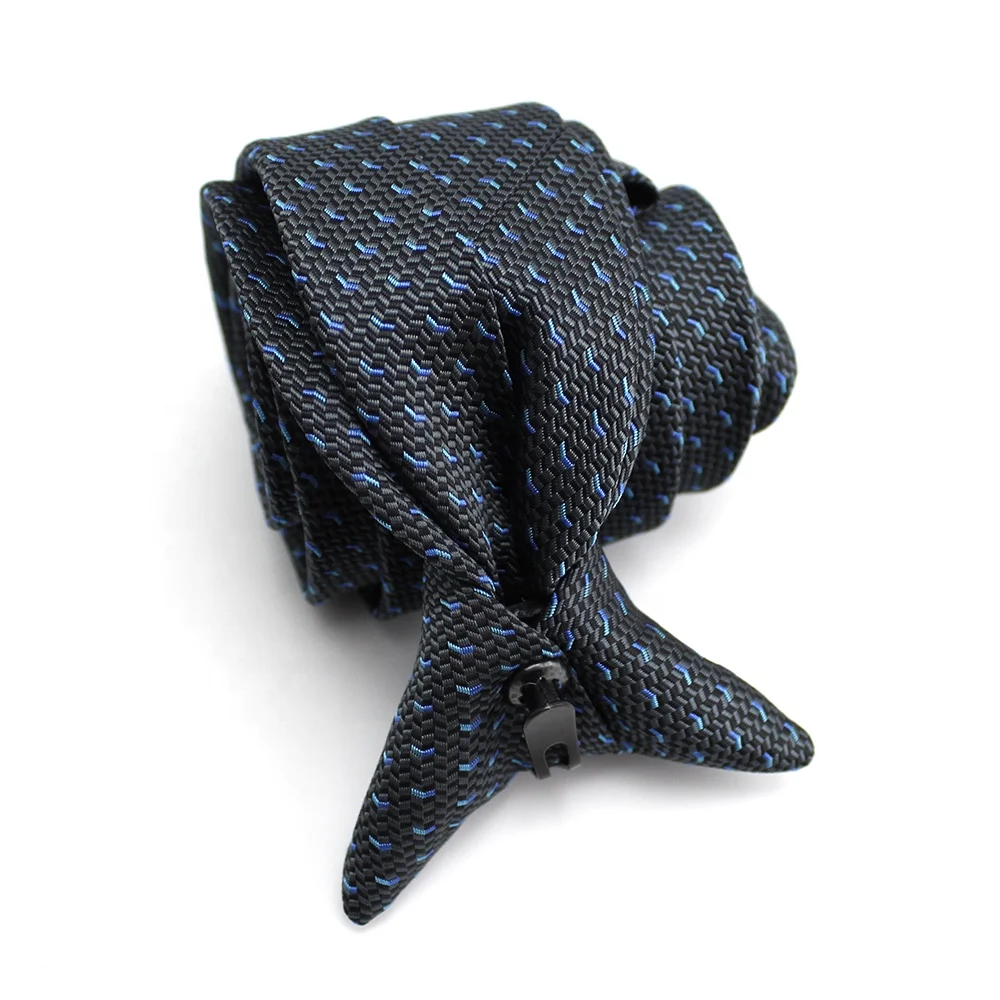 Pretied Simplify Matters Mens Easy Wear Green Polyester Woven China Suppliers Wholesale Clip On Tie Uniform Custom Pilot Necktie