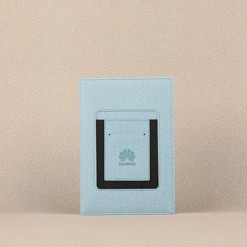B5 Grey Hardcover PU Notebook with Phone Pocket with Custom logo