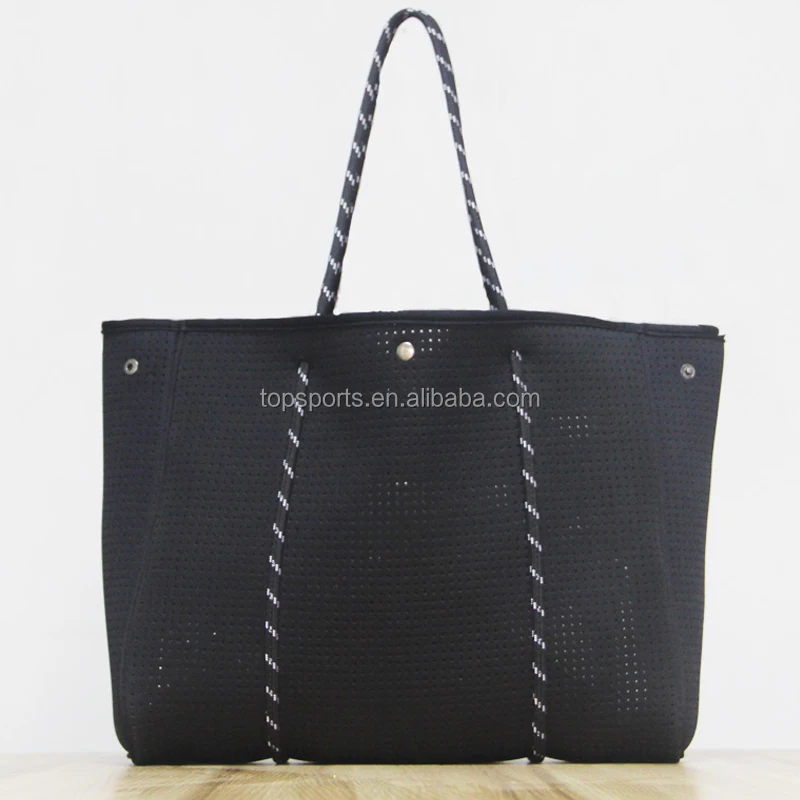 2023 hot selling Neoprene perforated tote bags everyday handbags for women