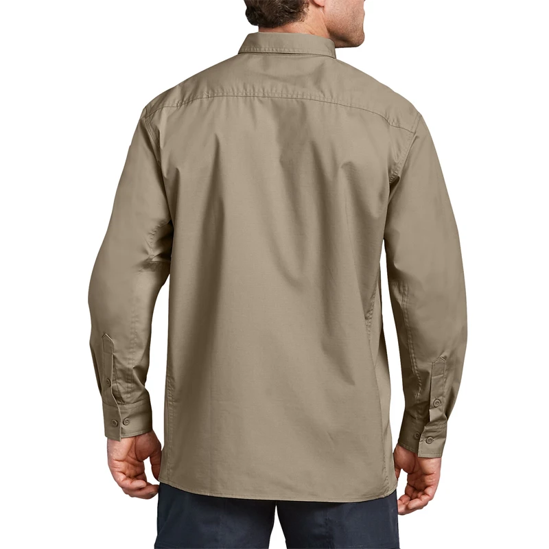 Custom long sleeve ripstop work shirt for men cargo shirt khaki tactical shirt