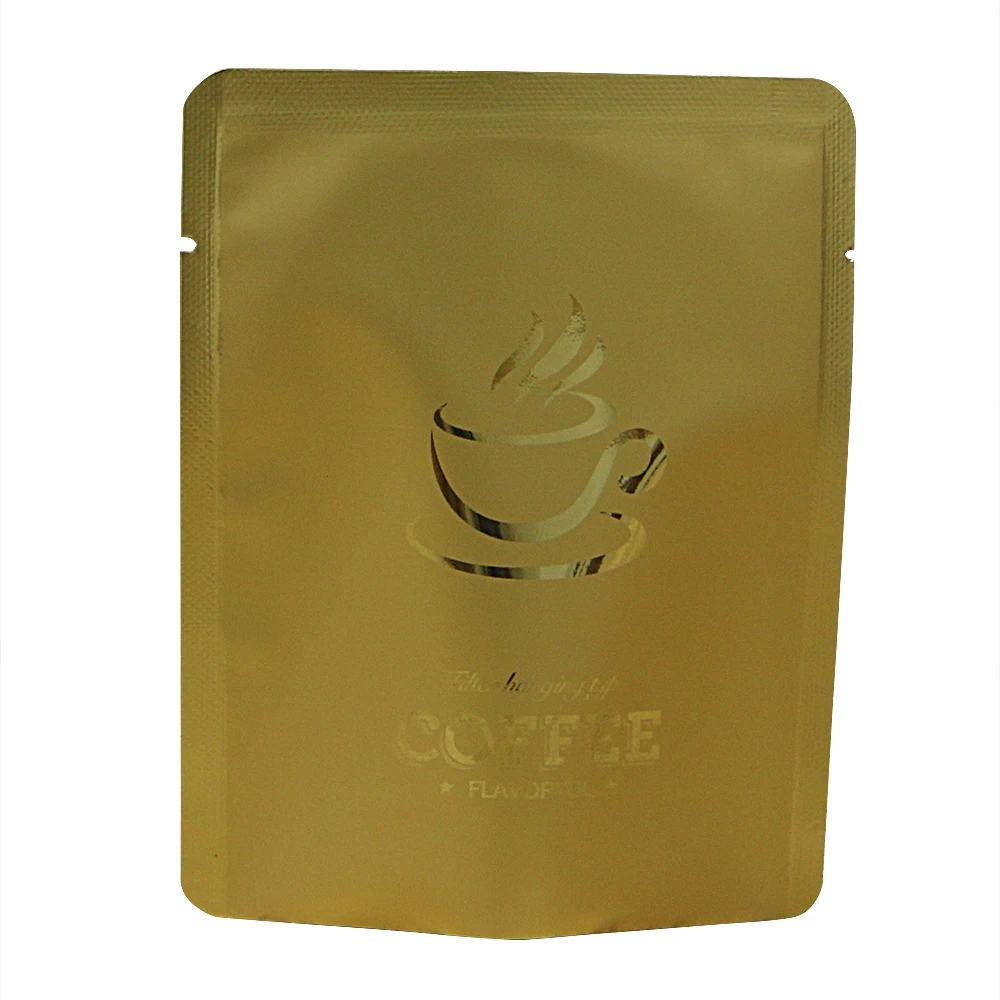 Wholesale flat bottom coffee drip packaging bags pouch coffee tea bags with valve and zipper