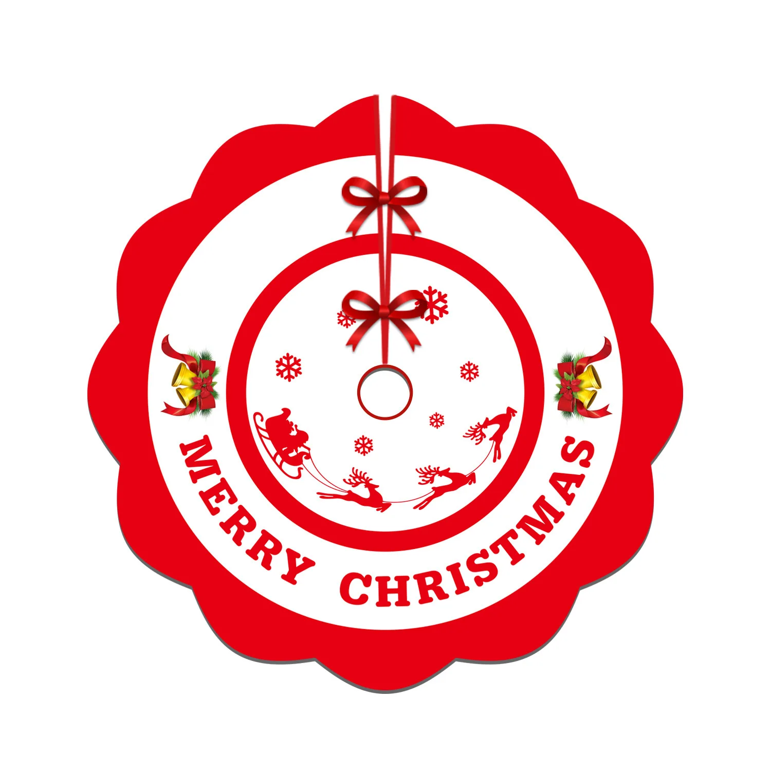 New Christmas Tree Skirt Apron Christmas Tree Carpet Ornaments Christmas Table Runner And Chair Cover For Home Decorations