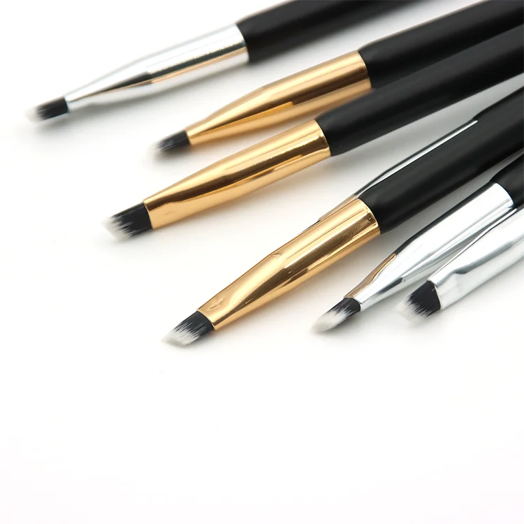 Custom makeup brushes Single soft small black flat cream blending brushes makeup eyeshadow brush