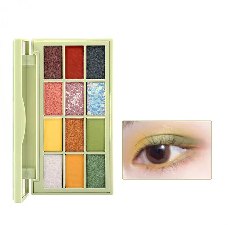 
12Colors Matte Shimmer Jelly Eyeshadow Palette Waterproof Pigment Highlighter Eye Shadow Powder Makeup Cosmetics 
