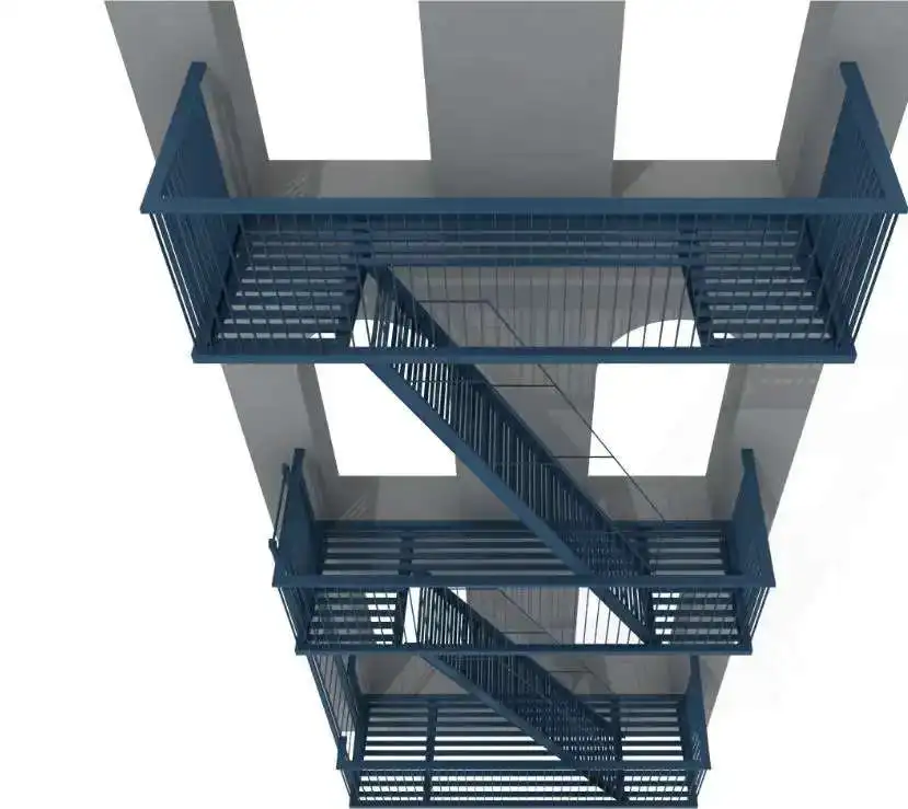 Wholesale Price Corrosion Resistant Steel Grate Steps Outdoor Fire Escape Staircase