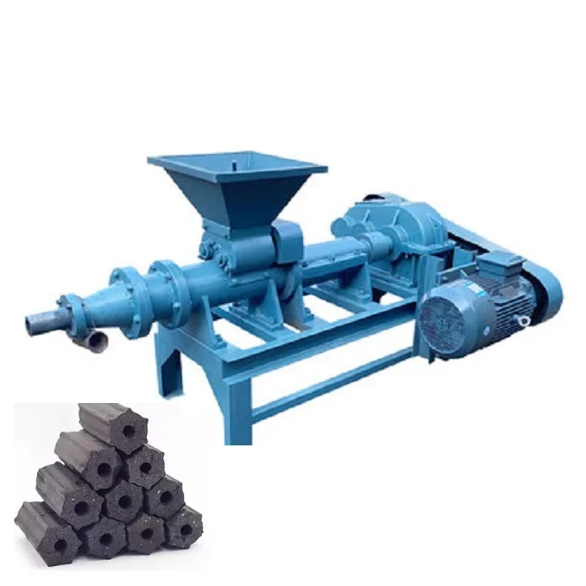 Straw Rice husk coconut shell saw dust charcoal briquette making machine china automatic