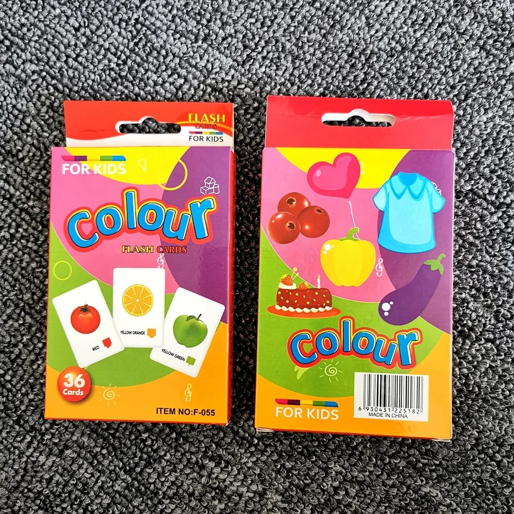 Wholesale ready to ship custom educational kids flash card printing