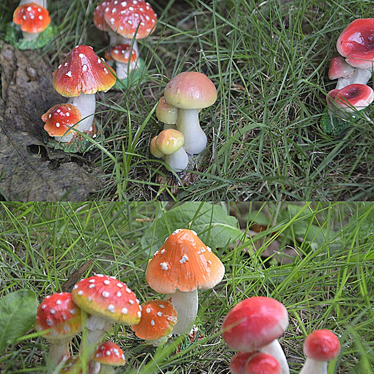 Decoration Decor Diy Mini Mushroom Resin Crafts Fairy Garden Miniatures Garden Ornament Resin Mushroom Craft