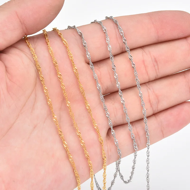 Непромокаемые Изящные цепочки из нержавеющей стали 18 карат