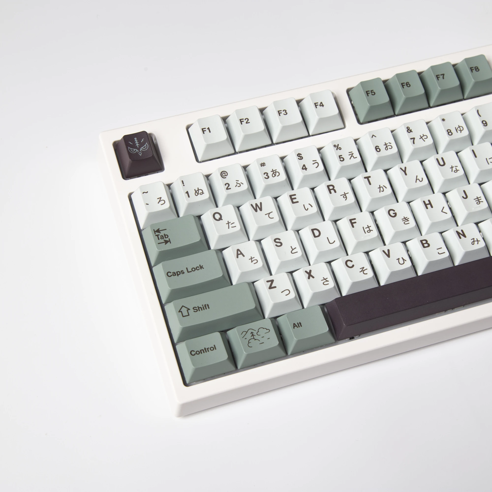 1 Set GMK Mist Fog Theme Key Caps For MX Switch Mechanical Keyboard PBT Dye Subbed Cherry Japanese Minimalist 141 Keys Keycaps