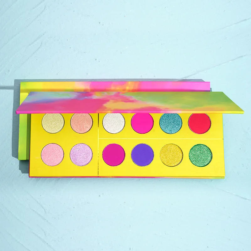 Ins 12 colors Vegan Eyeshadow Brush High Quality Eye shadow Private Logo Pallet Customized Loose Pigment Eyeshadow Powder