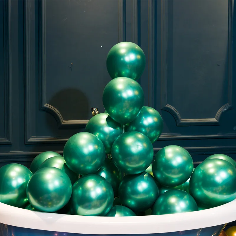 Ychon 12 inch Metallic Chrome Gold Balloons Thick Latex balloons for Birthday Wedding  Party Decorations