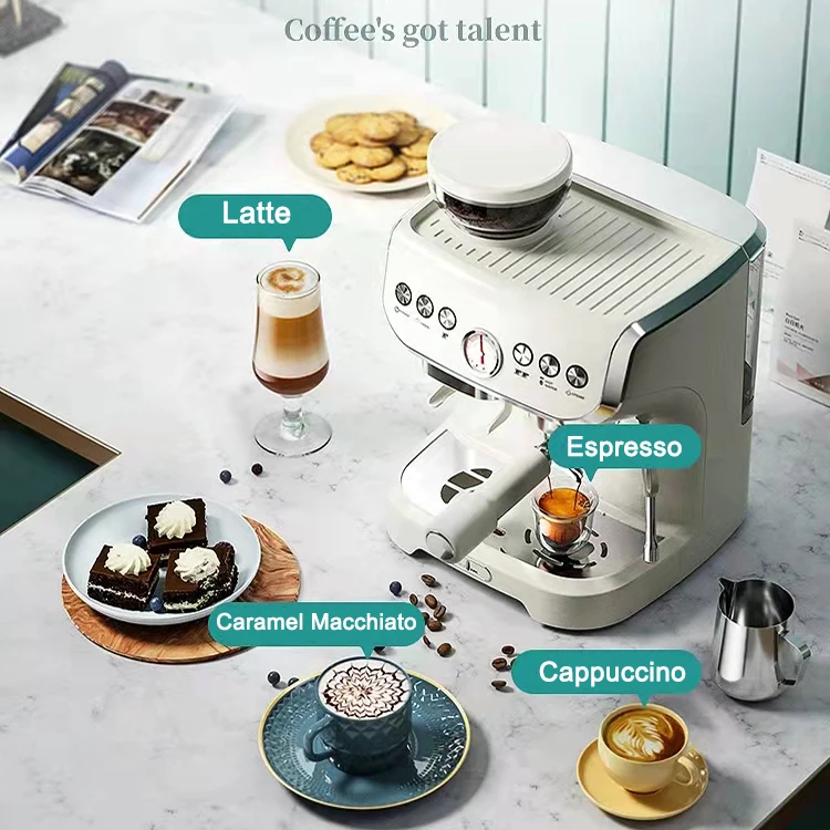 automatical coffee maker expresso machine ground coffee espresso machine with milk frother