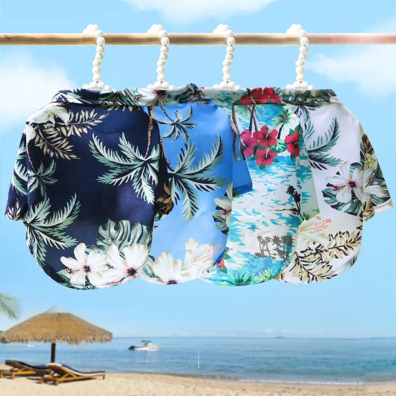 Hawaiian Style Pineapple Pattern Cat Dog Shirt Spring and Summer Season Clothing for Pets within 40kg