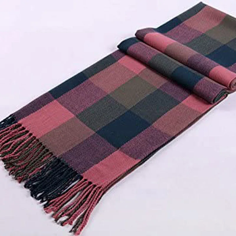 Manufacturer Custom Fashion Long Big Grid Winter Warm Lattice Large Women Shawls