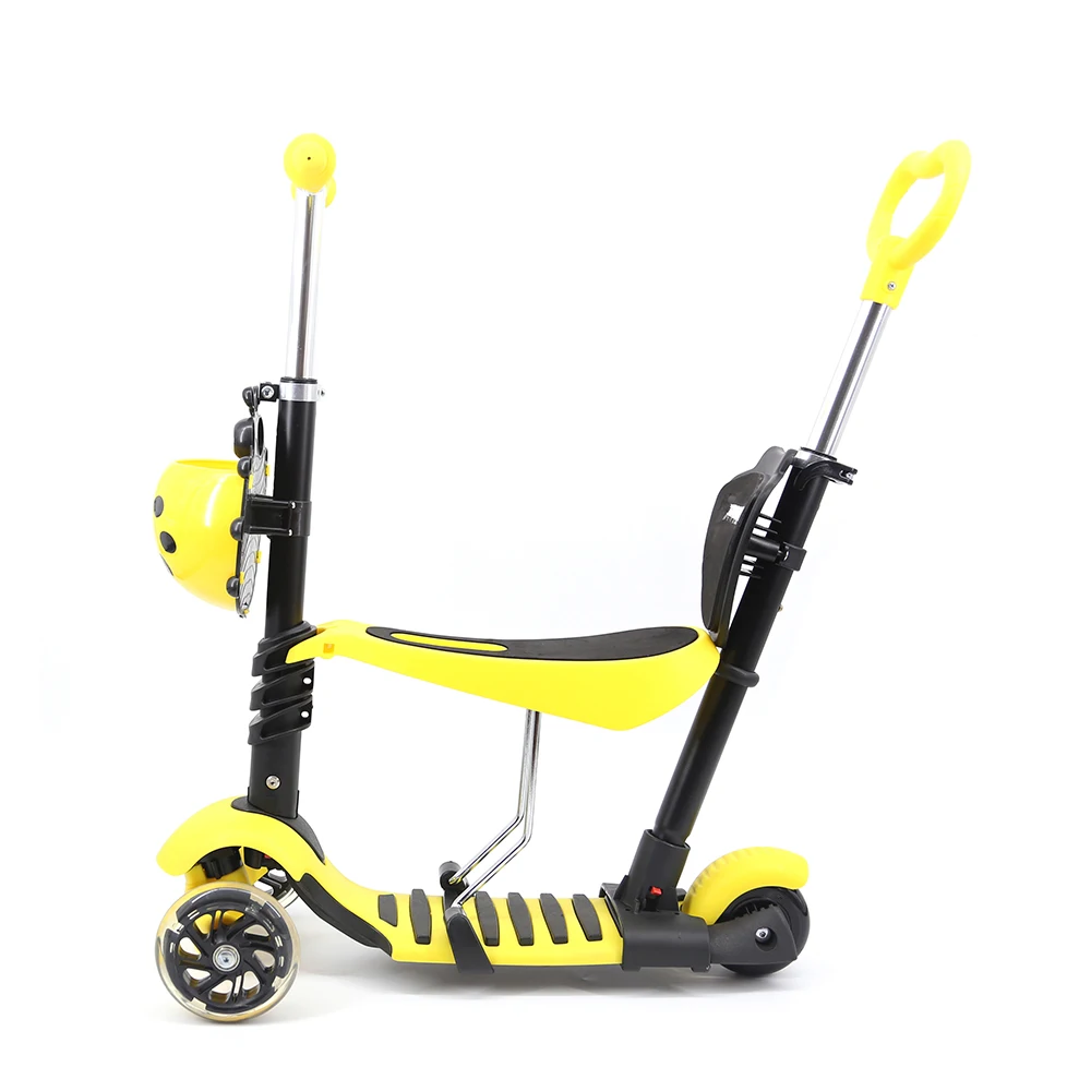 Chinese Factory Directly scooter for Children/new product 3 wheel flashing wheel 5 in 1 ant car kids scooter