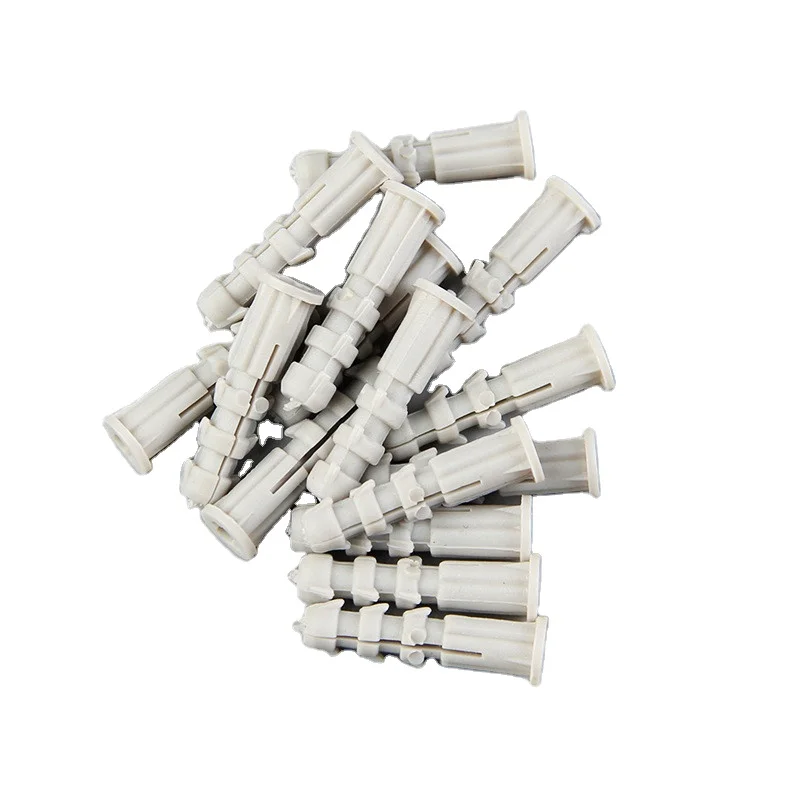 HF2021Plastic Screw Wall Plugs Tile Leveling System Fasteners Nylon Anchor Wall Plug Fishy Screws Anchor Bolt With Nylon Plug