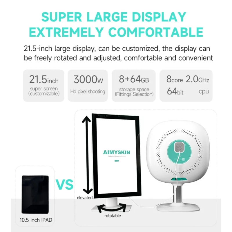 New Arrivals 2024 AI Smart Skin Detector 5 Spectrum Digital Analyzer Face Analysis Machine Facial Scanner Analyzer
